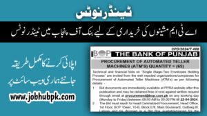 The Bank of Punjab's procurement of Automated Teller Machines